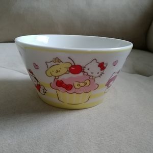 Sanrio Hello Kitty & Friends yellow ceramic bowl